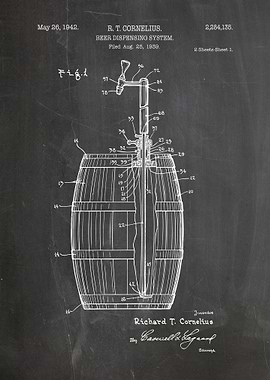 Beer Dispensing System Patent Blueprint
