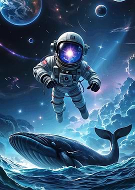 Astronaut Whale Space Ocean
