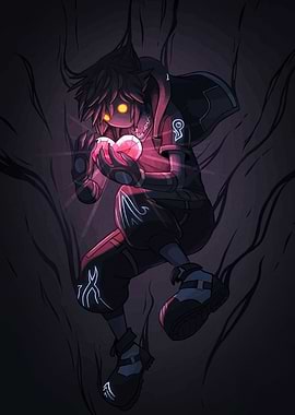Kingdom Hearts Sora Holding Heart