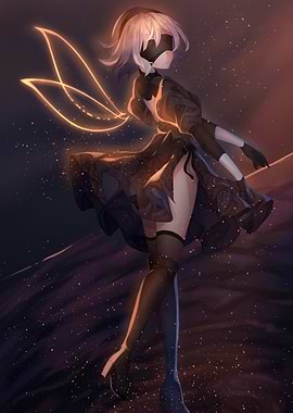 2B from Nier Automata fanart