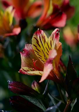 Dew-Kissed Alstroemeria Flower