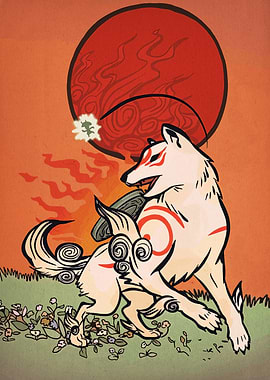 Okami Amaterasu Digital Art