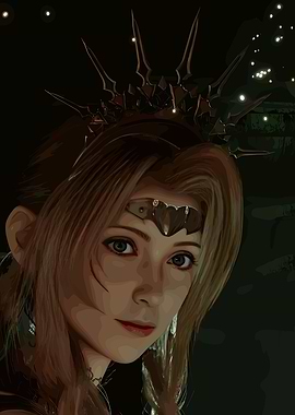 Woman with Crown Digital Art Portrait