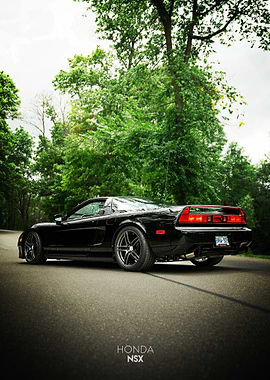 Black Honda NSX on Road