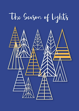 The Season of Lights Trees Xmas Text art