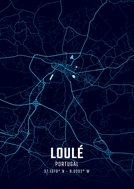 Loulé Midnight City Map