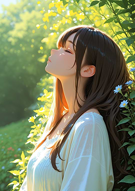 Anime Girl in Nature