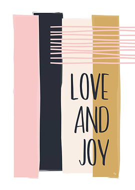 Love and Joy Abstract Xmas Art