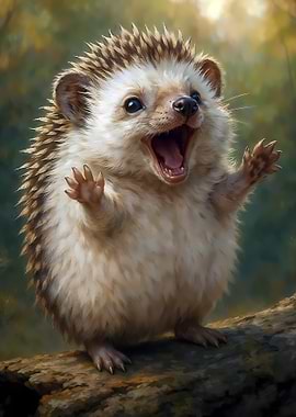 Surprise! - Excited Hedgehog