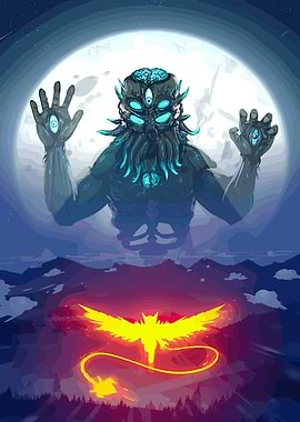Terraria Moon Lord and Phoenix