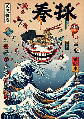 Ramen Bowl on a Wave