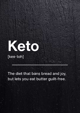 Keto Diet humorous Definition Art