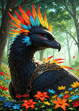 Fantasy Bird in Forest