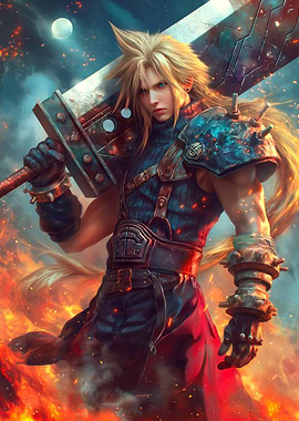 Cloud Strife with Buster Sword