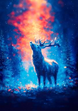 Majestic Deer in Enchanted Forest