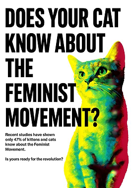 Feminist Cat Poster