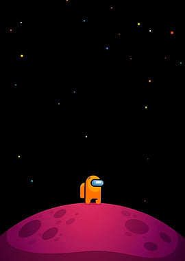 Among Us Character on Planet