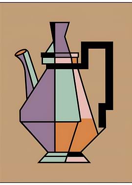 Abstract Teapot Illustration
