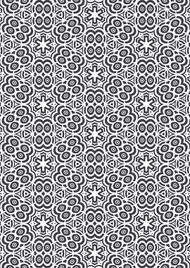 Abstract Symmetrical Geometric Pattern with Star