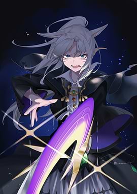 Feline Mage with Energy Blade