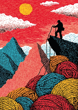 Yarn Mountain Climbing Adventure