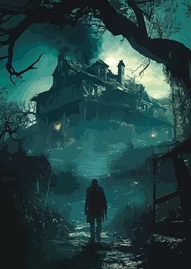 Spooky House in the Woods