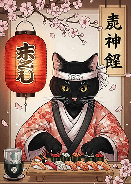 Sushi Chef Cat