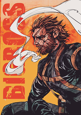 Big Boss Smoking Cigar Illustration