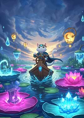 Cat Captain Lily Pad Lake