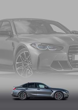 Gray BMW M3 Competition Sedan