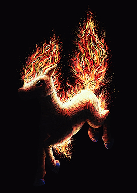 Fiery Pony Illustration