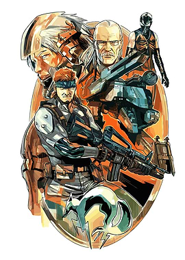Metal Gear Solid character collage