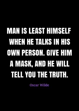 Oscar Wilde Quote on Masks