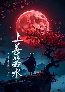 Samurai Calligraphy Moon