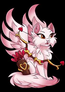 Valentine's Day Cupid Fox Cartoon