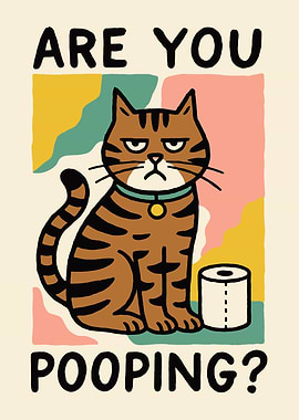 Are You Pooping? Grumpy Cat Art