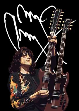 Jimmy Page with Double Neck Guitar
