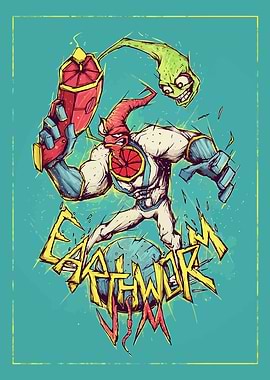 Earthworm Jim Illustration