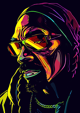 Snoop Dogg Colorful Portrait