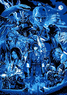 Sekiro: Shadows Die Twice - Blue Poster