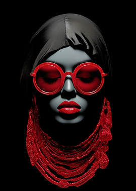 Black and red Portrait