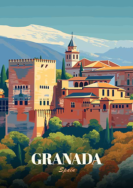 Granada, Spain Travel Poster