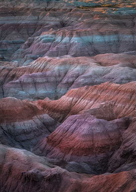 Layered Colorful Rock Formation Landscape