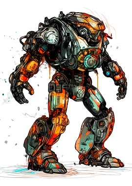 Futuristic Robot Illustration