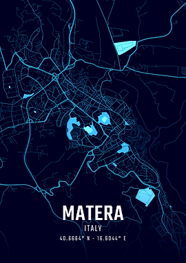 Matera Midnight City Map