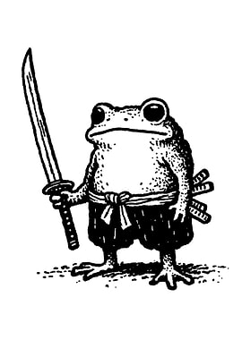 Frog Samurai with Katana
