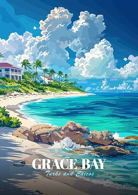 Grace Bay, Turks and Caicos poster