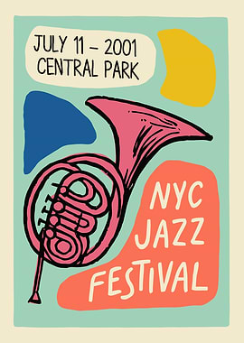 NYC Jazz Festival Poster, Central Park