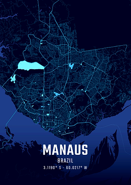 Manaus Midnight City Map
