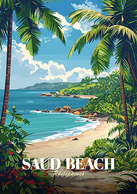 Saud Beach Philippines Tropical Paradise